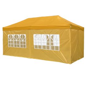 10X20ft EZ Pop Up Canopy Folding Gazebo/Yellow