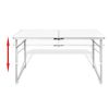 Free shipping Collapsible camping table height adjustable aluminum 120 x 60 cm