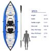 12ft 2 Person Inflatable Kayak Set with Paddle & Air Pump Fishing Kayak Foldable