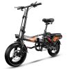 14'' Folding Electric Bike 48V 20AH Removable Battery 400W Motor Electric Bicycle Foldable Mini Ebike