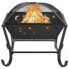 Fire Pit with Poker 24.4" XXL Steel