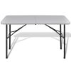 Foldable Garden Table 48" HDPE White