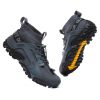 Spring Autumn Outdoor Mesh Fly Woven Sport Hiking Shoes Men Big Child Fashion Breathable High-top Climbing Walking Elastic Laces