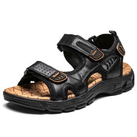 Outdoor Summer Sandals Men Shoes 2022 Big Size 46 Comfortable Sandal Male Sandalias Hiking Chaussure High Quality Shoes Men (Color: Black, size: 43)