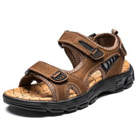 Outdoor Summer Sandals Men Shoes 2022 Big Size 46 Comfortable Sandal Male Sandalias Hiking Chaussure High Quality Shoes Men (Color: Auburn, size: 41)