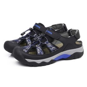 Men Sandals Summer Beach Sandals Outdoor Breathable Hiking Shoes High Quality Summer Shoes Plus Size 48 Man Non-slip Sandals (Color: Black, size: 38)