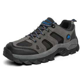 Professional High-quality All-season General Hiking Shoes Non-slip Wear-resistant Men Sneakers Breathable Casual Women Sneakers (Color: Blue, size: 44)