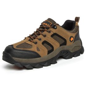 Professional High-quality All-season General Hiking Shoes Non-slip Wear-resistant Men Sneakers Breathable Casual Women Sneakers (Color: Orange, size: 37)