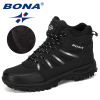 BONA New Designers Popular Trekking Shoes Men Leather Climbing Sport Sneakers Man Zapatillas Outdoor Hombre Hiking Shoes