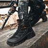 Large Size Combat Boots Men Desert Camping Non-slip Wear-resistant Sport High Top Footwear Outdoor Mountaineering Casual Shoes